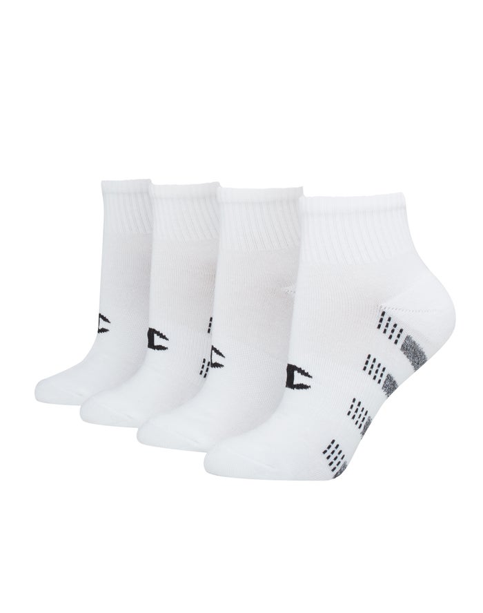 Champion Womens Socks NZ - Performance Ankle 6-Pairs White ( 5862-MRNXK )